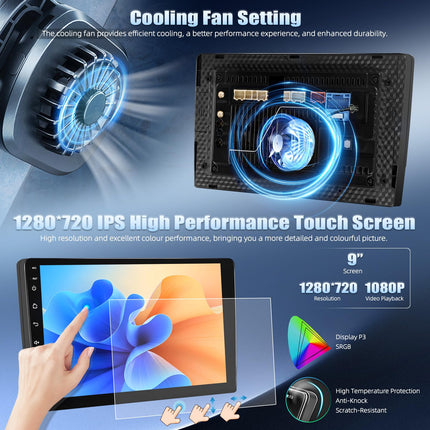 CAMECHO Android 15 Qualcomm Octa Core 4G+64G autoraadio Hyundai I10 2007-2013 jaoks koos Carplay Android Auto navigatsiooniga Kahekordne WiFi 9-tolline IPS-ekraan Navigatsiooniga Bluetooth5.1 Hi-Res FM/RDS+AHD tahavaatekaamera