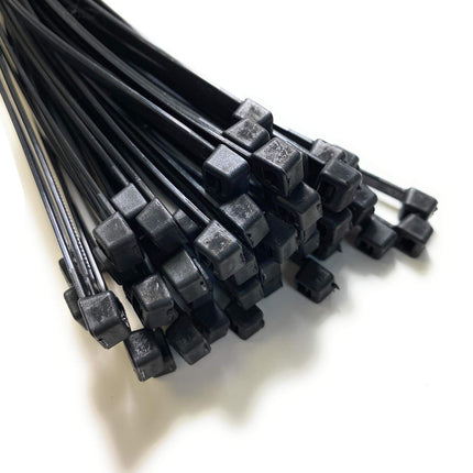 50 pieces cable ties black and white, black, 9.0mmx900mm