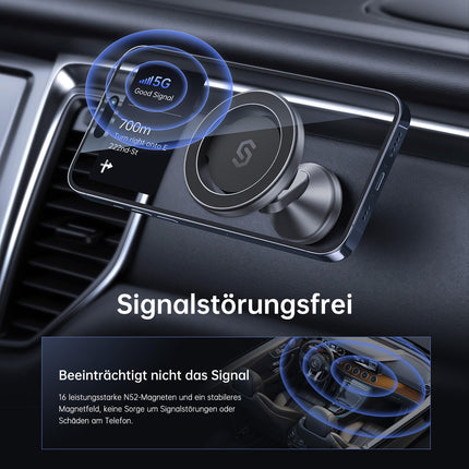 SYNCWIRE MagSafe autohoidik - painduv pöörlev magnetiline telefonihoidik armatuurlauale, tugevad magnetid, autotelefonihoidik, universaalne, ühildub iPhone'i, Samsungi, Pixeli ja MagSafe'iga