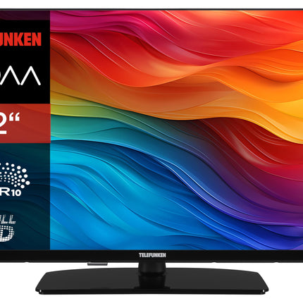 Telefunken TV 32-tolline nutiteler VIDAA XF32VP750M Full HD teler, HDR-teler integreeritud kolmekordse tuuneriga, LED-teler must
