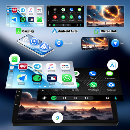[8 tuumalist 4+64G] SIXWIN Android 13 autoraadio CarPlay/Android Auto toega BMW X3 E83 (2004-2012) mudelile, 9-tolline puutetundlik ekraan WiFi, GPS, Bluetooth, FM/RDS EQ ja tahavaatekaameraga