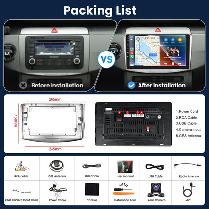 2G+64G Android autoraadio 2 DIN VW Magotan/CC Passat B7/B6 2010-2015 koos Apple Carplay, Android Auto Navi, GPS, WIFI, 10,1-tolline autoraadio peegliühendusega, Bluetooth, FM/RDS, DAB/OBD/DVR/SWC tahavaatekaamera