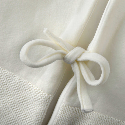 WeRChristmas Christmas tree skirt decoration, fabric, large, white, 120 cm