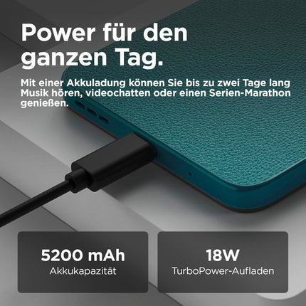 Motorola Moto g05 nutitelefon (6,67-tolline FHD+ ekraan, 50 MP kaamera, 4 GB / 64 GB, 5200 mAh, Android 15) metsaroheline, koos kaitseümbrisega [Ainult Amazonis]