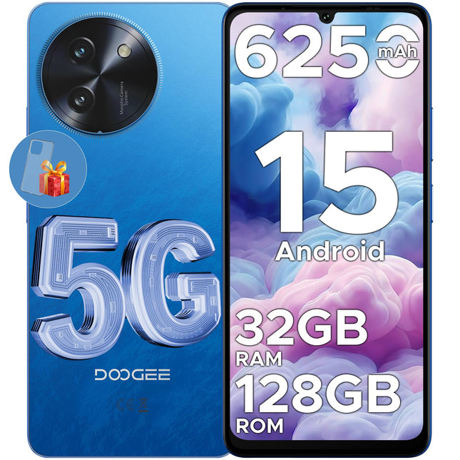 DOOGEE Note 59 5G nutitelefon ilma lepinguta Android 15, 32GB+128GB/2TB TF, 6250mAh, 6.75" HD+ 120Hz, T8200 kaheksatuumaline mobiiltelefon, soodne, 16MP+8MP, kahe SIM-kaardiga lukustamata mobiiltelefonid, OTG/Face ID/NFC/Widevine L1
