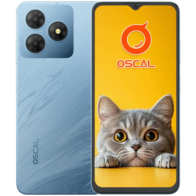 OSCAL Flat 2C mobiiltelefon ilma lepinguta | Android 14, 6 GB RAM + 64 GB ROM, 2 TB TF-kaart | Kaheksatuumaline, 6,56" HD+, 5000 mAh aku, 13 MP + 8 MP kaamera, soodne uus nutitelefon | Kahekordne SIM-kaart, lukustamata, GPS, 2-aastane garantii
