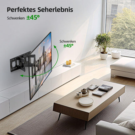 USX-MOUNT teleri seinakinnitus, pööratav ja kallutatav 37–86-tollistele teleritele, teleri seinakinnitus max. VESA 600x400 mm, telerikinnitus kuni 55 kg, pikendatav kaheharuline telerikinnitus, XML901