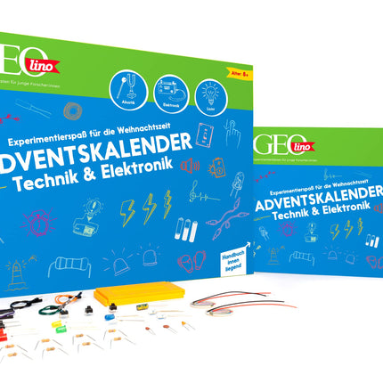 FRANZIS 67171 - GEOlino advendikalender Tehnoloogia ja elektroonika (akustika, elektroonika, valgus), eksperimentaalne lõbu jõuluhooajaks, lastele alates 8. eluaastast