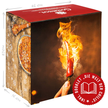 Corasol Premium tšilli advendikalender 24 purustatud tšillisordiga kuni 1,5 miljoni Scoville'i ühikuga, kingiidee kuumadele meestele (128 g)
