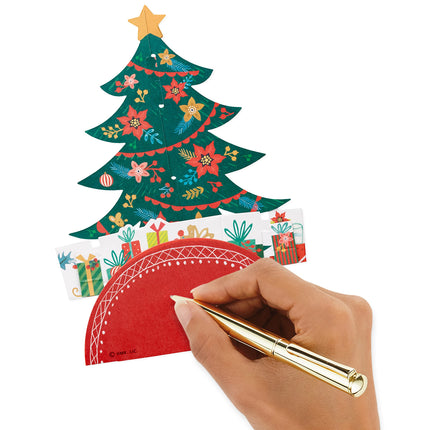 Hallmark Paper Wonder hüpikkaardid jõuludeks, jõulupuu (8 kaarti ja ümbrikku)