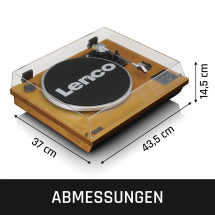 Lenco LS-55 plaadimängija integreeritud kõlaritega - Bluetooth-vastuvõtt - MP3 otsekodeering salvestusmeediale - 2 x 5 W RMS - USB-sisend - AUX - pruun