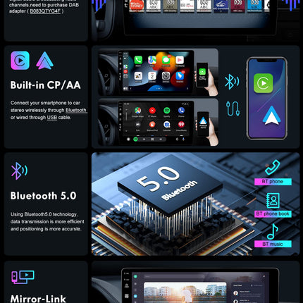 BXLIYER -[8G+256G, 8-tuumaline] - Android 14 IPS autoraadio Renault Kadjarile (2015-2019) - juhtmevaba CarPlay/Android Auto/DSP - LED-kaamera ja mikrofon - 9-tolline 2 DIN-ekraan - DAB-juhtimine roolilt, kiirkäivitus, 360-kraadine WiFi