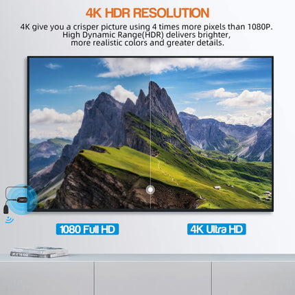 FIYAPOO 4K juhtmevaba HDMI-ekraaniadapter, Miracasti/WiFi-adapter iPhone'ile/iPadile/Androidile/iOS-ile/Windowsile/Macile, sülearvutile/arvutile/Fire Stickile, ühildub teleri/monitori/projektoriga, toetab Airplayd, DLNA-d, Miracasti