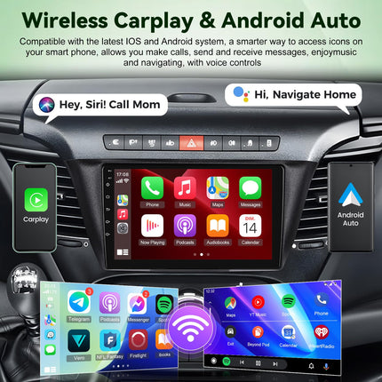 2G+64G Android autoraadio IVECO Daily 2014-2021 mudelile, juhtmevaba Carplay ja Android Auto, 9-tollise puutetundliku ekraaniga raadio WiFi/GPS/Bluetooth/EQ/FM RDS raadioga, tahavaatekaameraga ja mikrofoniga