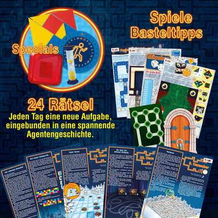 EXIT Challenge Advent Calendar for Children - Escape Game Toy Advent Calendar, Children's Board Game Calendar Board Games Early Learning Toys 24 Puzzles | German Language