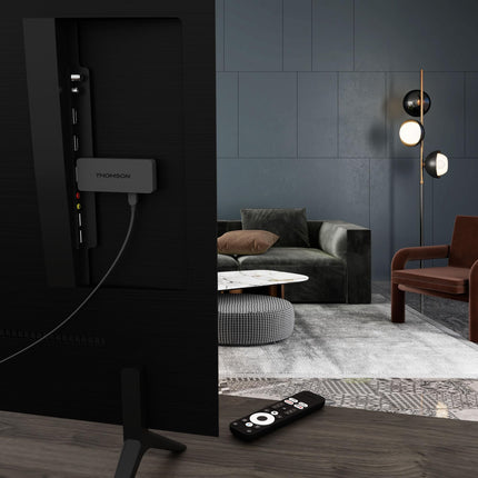 THOMSON voogedastuspulk 140 | Google TV | 4K UHD | Google Assistant | Googlecast | WiFi | Bluetooth 5.0 | HDMI | Dolby Atmos | DTS Digital Surround | HDR10 | 2 GB RAM | 8 GB salvestusruum