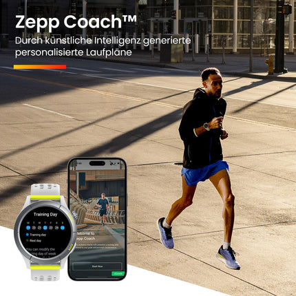 Amazfit Cheetah 47mm Running Smartwatch with Dual-Band GPS, Route Navigation and Offline Maps, Training Template, Heart Rate Monitor, Built-in Alexa, 14-Day Battery Life for Men and Women
