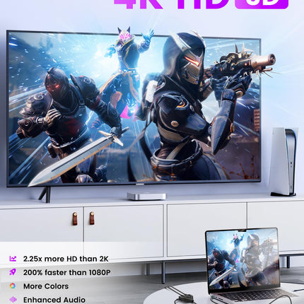 NEWCARE HDMI jaotur 1 sisend 2 väljundit, 4K HDMI jaotur 2 monitori samaaegseks ühendamiseks, HDMI jaotur 1 sisend 2 väljundit, ainult peegel (mitte pikendatav), 1-2-suunaline HDMI jaotur Fire Stickile, Roku