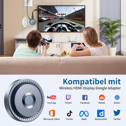 Miracasti juhtmevaba HDMI-adapter, HDMI-Bluetooth-adapteri WiFi-adapter ekraanipeegliga video/heli/failide voogesituseks sülearvutist, arvutist, nutitelefonist HDTV-sse, projektorisse, monitori