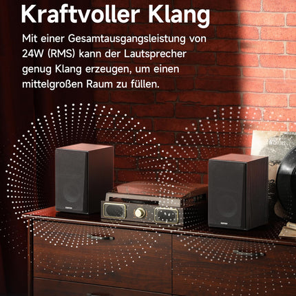 Edifier R990BT Bluetooth 5.4 riiulikõlar, 2.0 aktiivne multimeediakõlar, 24W väljundvõimsus, RCA/AUX/Bluetooth sisendid, MDF-korpus