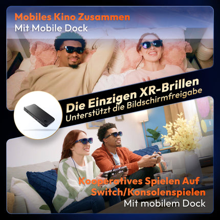 VITURE One Lite XR prillid, 120-tolline Full HD, Harman Sound, AR-prillid iPhone 16/15 jaoks (toas video toetatud), Steam Deck/ROG Ally/mängukonsoolid/PC/Android