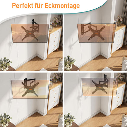 ELIVED pika varrega teleri seinakinnitus enamiku 26–60-tolliste telerite jaoks, nurgale pikendatav telerikinnitus 749 mm, max. VESA 400x400 mm, kandevõime kuni 35 kg, EV3017