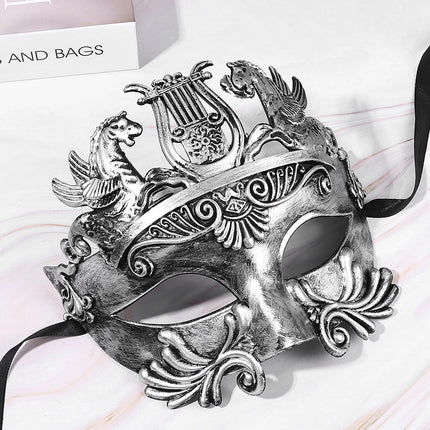 Aroncenti Rooma sõdalase maskeraadimask: meeste antiikne mask karnevali Halloweeniks, rüütli Itaalia Veneetsia mask