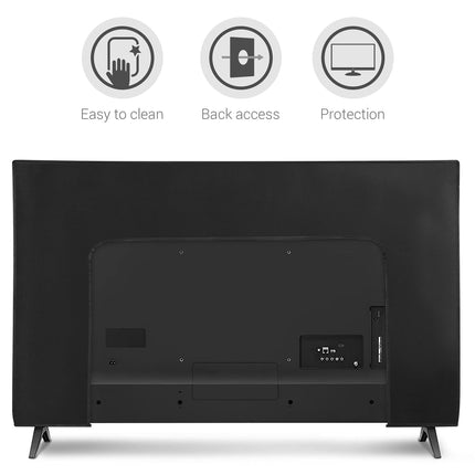 kwmobile 49-50" TV Cover - Indoor TV Screen Protector Cover - TV Screen Dust Cover - Heart Brush White Black