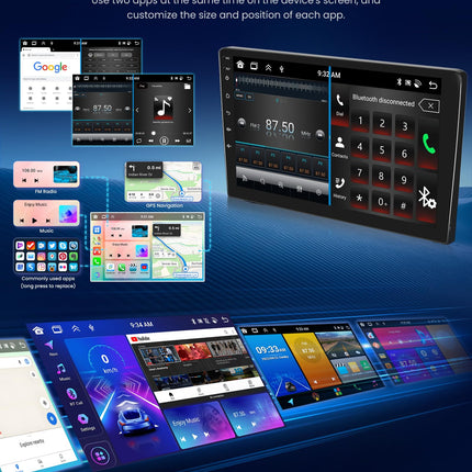 6G+128G 8 Core Wireless Carplay Android 13 Car Radio 2 Din for Suzuki Swift 2003-2010 10.1 inch Car Radio with Wireless Android Auto Navigation GPS WiFi Mirror Link Bluetooth FM/RDS DSP EQ SWC Rear View Camera