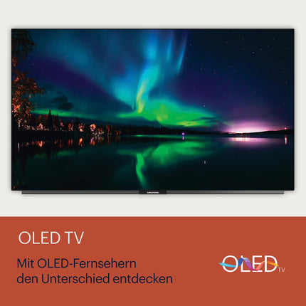 Grundig 65 GOB 9480 65-tolline (164 cm) Google TV, OLED-teler, 4K UHD, Dolby Vision IQ, Dolby Atmos, 60 W heli, Hei Google'i hääljuhtimine, nutiteler, Bluetooth, hõbedane