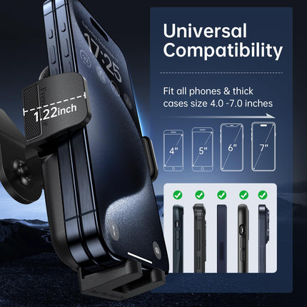 Syncwire Phone Mounts for Your Car Dashboard Tesla Screen, Super Stable Car Phone Holder, Foldable Aluminum Alloy Arm for iPhone 15 Pro Max 14 13 12 11 and All Phones