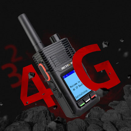 Retevis RB20 võrguühendusega kahesuunaline raadiosaatja, 4G piiramatu levialaga raadiosaatja, 4000mAh mini pika levialaga pihuarvuti GPS-iga, meeskonnale, veoautojuhile (must, 2 tk pakis)