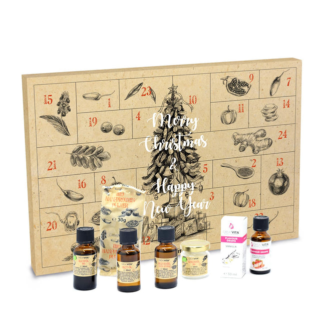 Food Advent Calendar Edition 2024 | 24 high-quality fitness surprises | Healthy snacks and superfoods – ideal for a conscious Christmas season | GreatVita