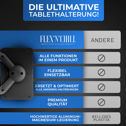 Flex'n'Chill Original Neck Phone Holder, with padding, gooseneck phone stand, phone holder when lying in bed for all smartphones, iPhone, Samsung, neck holder