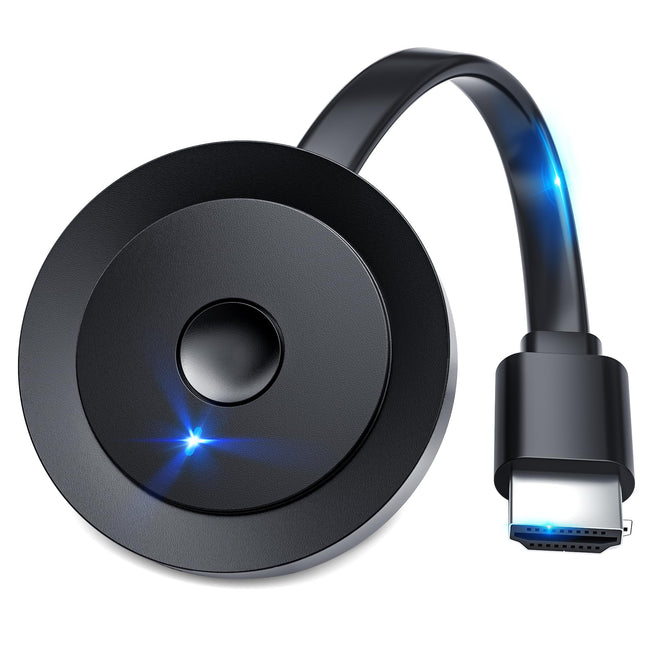 AT-MIZHI juhtmevaba HDMI-adapter Miracasti jaoks - 4K HD-ekraaniga WiFi voogedastuseks nutitelefonist telerisse/monitori/projektorisse. Toetab Airplayd/Miracasti/DLNA-d Androidile/Windowsile/iOS-ile/Mac OS-ile.