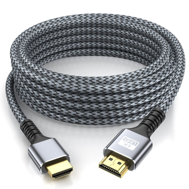 looyotul 4k HDMI-kaabel 15m ülikiire HDMI 2.0 kaabel 4K@60HZ 3D ARC kullatud pistik Etherneti audio-video tagasivoolu HDMI-kaabel UHD teleri, monitori, sülearvuti Xbox PS4/PS5 jne jaoks (hõbedane)