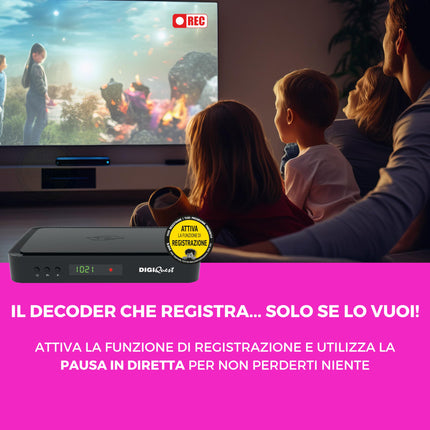 Tivùsat Combo Q80 4K dekooder must, aktiveeritav salvestusfunktsioon, 2-ühes kaugjuhtimispult, Tivusat 4k kaart kaasas