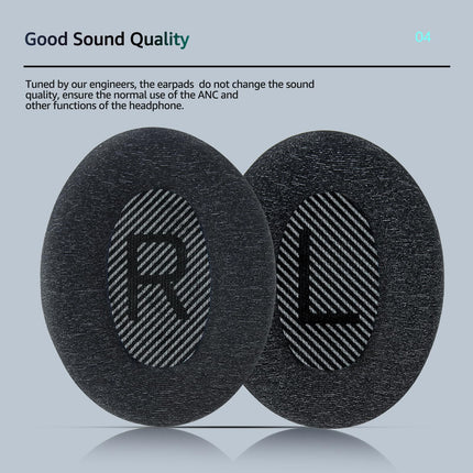 Comfortable Fabric: Wzsipod Ear Pads for Bose QuietComfort 35 / QC35ii Headphones, Compatible with QC45, QC25, QC2, QC15 and More, Exclusive Replacement Parts, S2