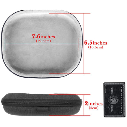 Geekria Headphone Case, Hard Carrying Case, Protective Bag for Headset Case (Dark Gray)