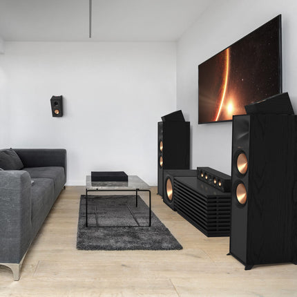 Klipsch R-40SA Black (Pair) - Surround Dolby Atmos Speakers for Home Theater Projection Ceiling