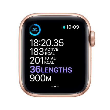 Apple Watch Series 6 (GPS, 40MM) Gold Aluminum Case with Pink Sand Sport Band (Refurbished)