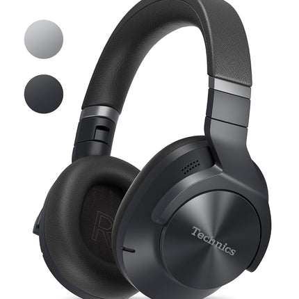 Technics EAH-A800E-K Bluetooth headphones, over-ear with noise cancelling and microphone, ergonomic design, easy connection, black