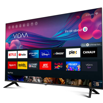 DYON Smart 55 VX - 55-tolline (139 cm) 4K UHD nutiteler HD kolmekordse tuuneriga (DVB-C/-S2/-T2), App Store'i, Prime Video, Netflixi, YouTube'i, DAZN-i, Disney+ ja hotellirežiimiga