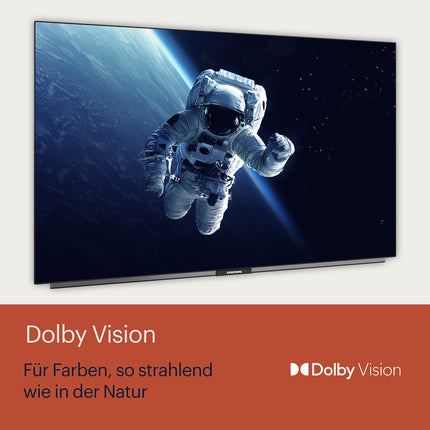 Grundig 43 VOE 84 Q 43-tolline (108 cm) QLED-teler, VPI 1800, Google TV, 4K UHD, Dolby Vision, HDR10+, filmipildi täiustamine, sisseehitatud Chromecast, Bluetooth, nutiteler, must