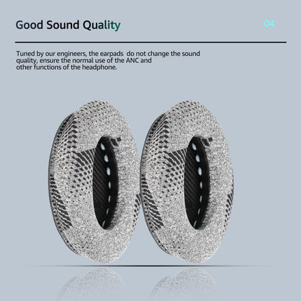 Wzsipodi jahutusgeel QuietComfort 35 / QC 35ii vahetuskõrvapadjad Bose kõrvaklappidele, ühilduvad Bose QC45 QC35 QC25 QC2 QC15 / Around-Ear 2 AE2i AE2w / SoundTrue ja SoundLink seeriaga (hall kangas)