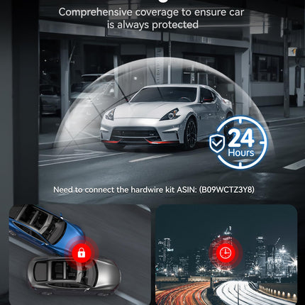 REDTIGER 4K STARVIS 2 autoregistraator esi- ja tagaosaga, 3,18-tolline puuteekraan, hääljuhtimine, 5,8 GHz WiFi GPS, tasuta 128 GB kaart, 2160P UHD öönägemine, WDR, parkimismonitor (F7N Touch)