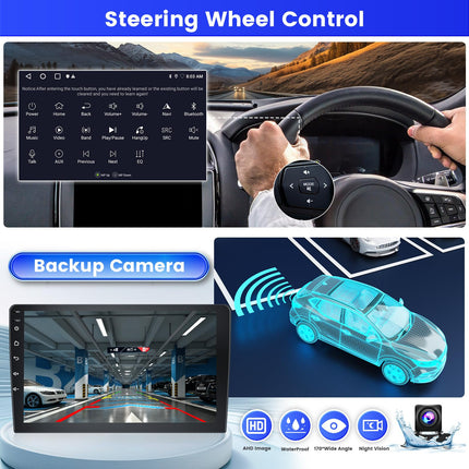 Inefala Radio for Hyundai i10 2007-2013 Android 2+64G with Wireless CarPlay Android Auto, 9 inch screen with EQ 26UI FM RDS GPS Bluetooth WiFi SWC AHD Rear view camera