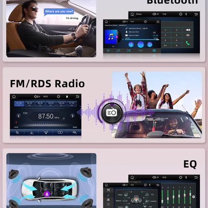 Rimoody Wireless Carplay Car Radio 2 Din with Wireless Android Auto You-Tube Bluetooth Mirror Link 7 Inch Touchscreen Car Radio with Bluetooth FM Radio USB/TF/AUX/MIC Steering Wheel Control + Rear View Camera
