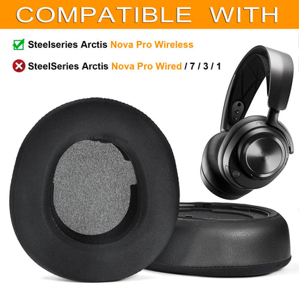 Nova Pro juhtmevabad kõrvapadjad - Defean vahetuskõrvapadjad, mis ühilduvad Steelseries Arctis Nova Pro kõrvaklappidega (must jahutusgeel)