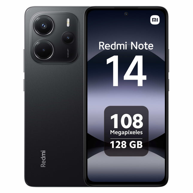 Xiaomi Redmi Note 14 nutitelefon, 6 GB muutmälu 128 GB, Schermo 6,67" AMOLED, 120 Hz, fotokaamera 108 MP, digitaalne andur, NFC, 33 W Turbo Ricarica, 5500 mAh, Midnight Black